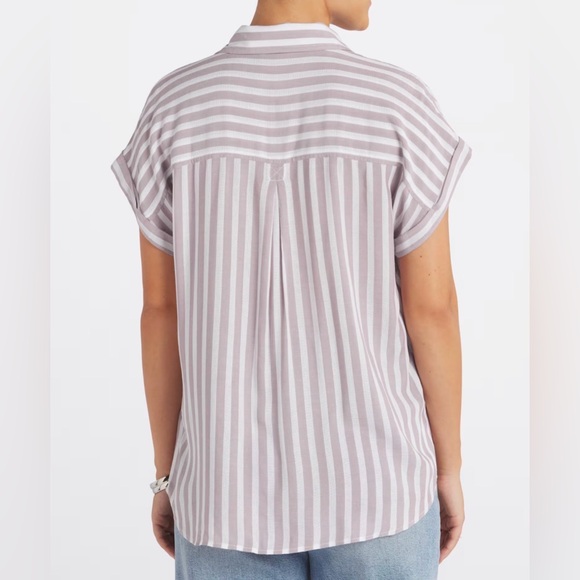 COSMIC BLUE LOVE Ava Button Down Blouse - M - Picture 2 of 10